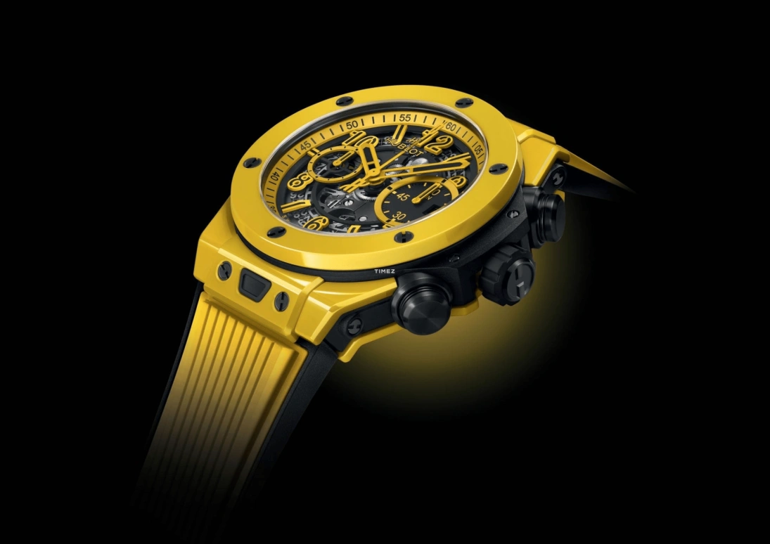 Hublot,Big Bang 44mm,44mm,Ceramic,Skeleton,Yellow,Automatic,Chronograph,Day,Column Wheel,421,421.CY.471Y.RX