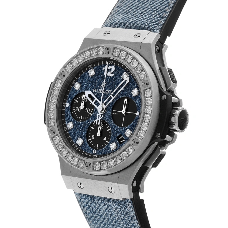 Hublot,Big Bang 41mm,41mm,Stainless Steel,Blue,Automatic,Chronograph,Day,341,341.SX.2770.NR.1204.JEANS