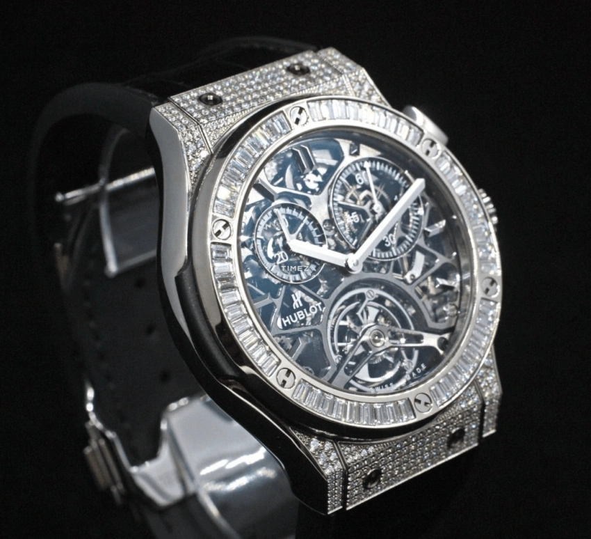 Hublot,Classic Fusion 45mm,45mm,Titanium,Skeleton,Automatic,Chronograph,Tourbillon,506,506.NX.0170.LR.0904