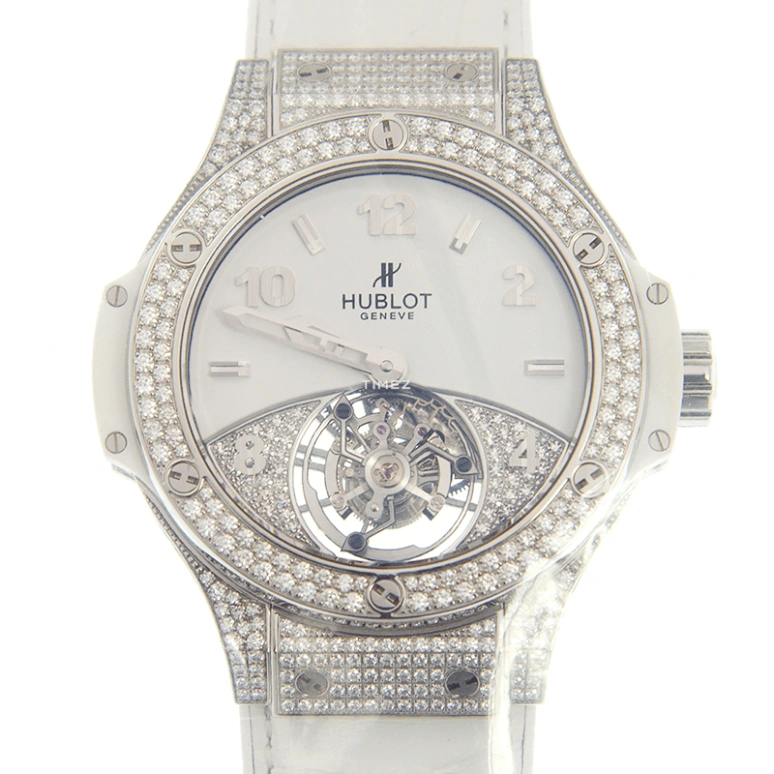 Hublot,Big Bang 41mm,41mm,Stainless Steel,White,Handwound,Tourbillon,Sapphire,Crystal Glass,345,345.SE.2010.LR.1704