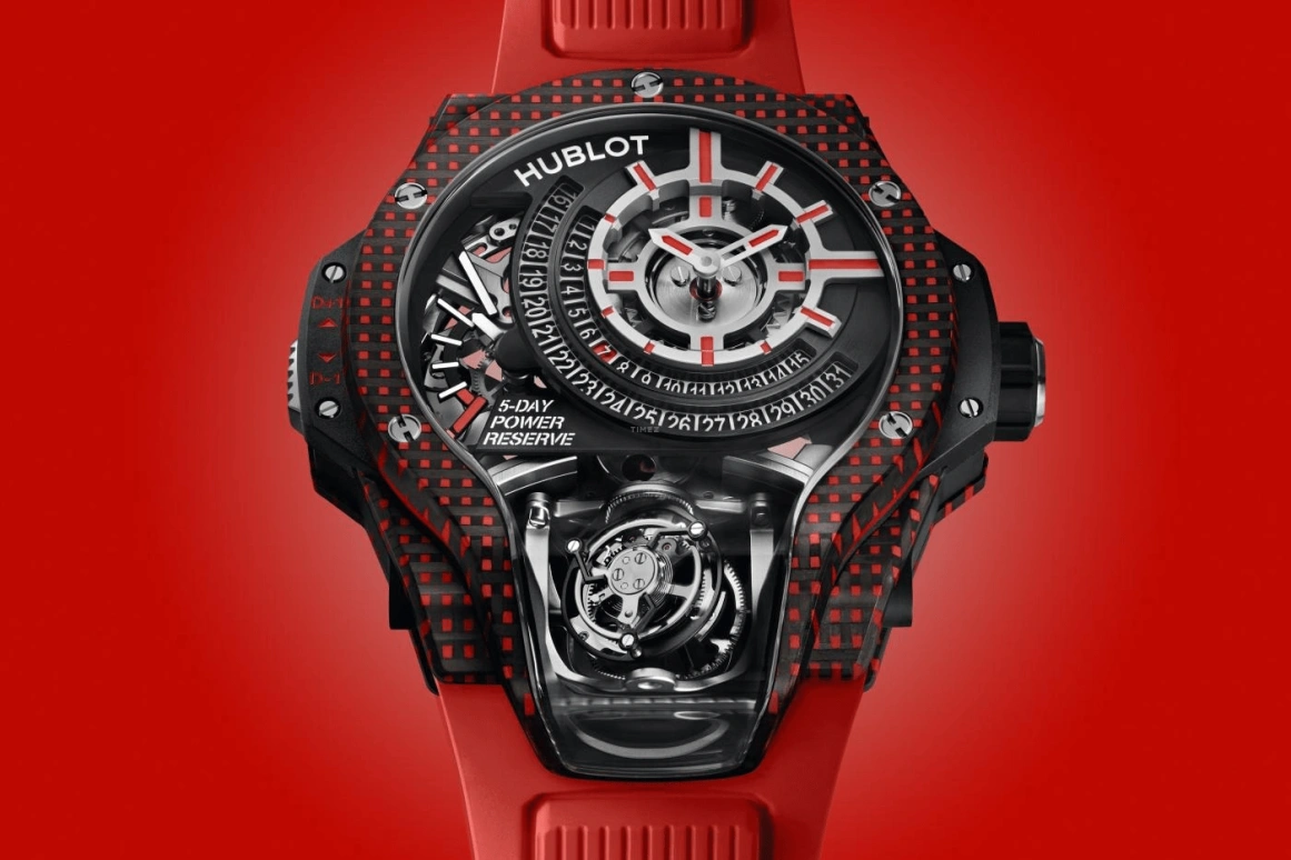 Hublot,MP 49mm,49mm,Carbon,White,Black,Red,120hours,In-house Caliber,Sapphire,909,909.QDR.1120.RX