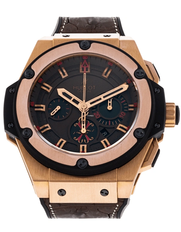 Hublot,King Power 48mm,48mm,Rose Gold,Coffee,Brown,Automatic,Chronograph,Day,703,703.OX.3113.HR.OPX12