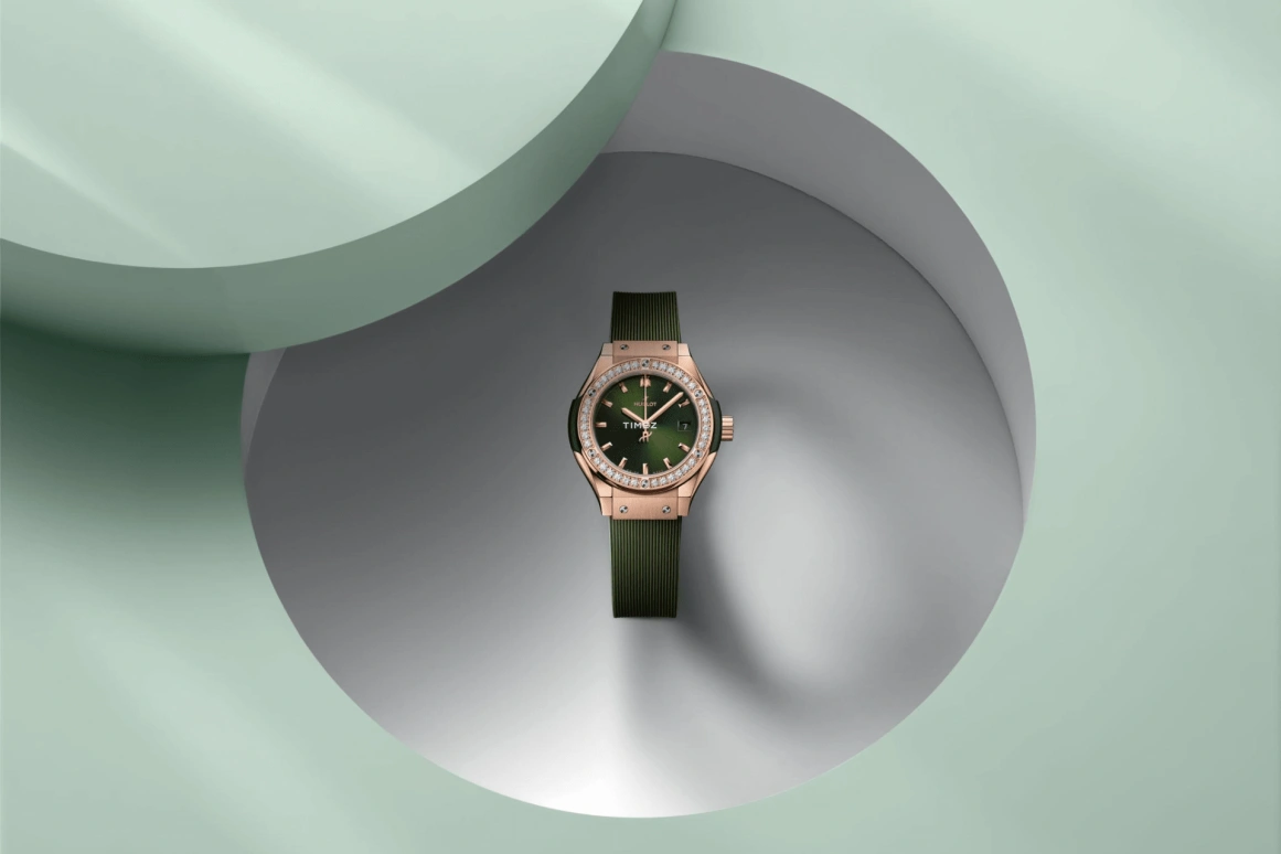 Hublot,Classic Fusion 29mm,29mm,KING GOLD,Green,Quartz,Day,In-house Caliber,591,591.OX.8980.RX.1204