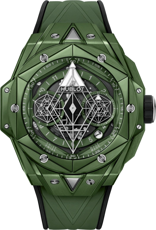 Hublot,Big Bang 45mm,45mm,Ceramic,Green,Black,Automatic,Chronograph,72hours,418,418.GX.5207.RX.MXM22