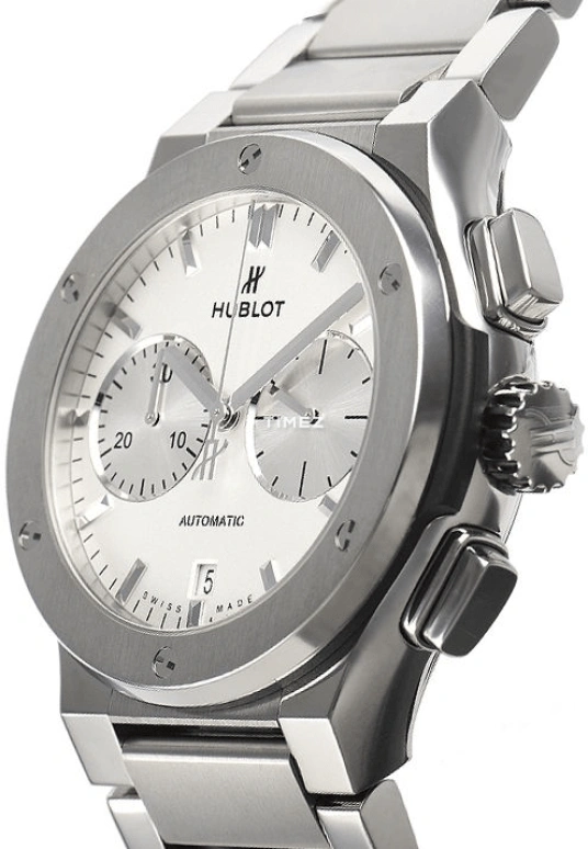 Hublot,Classic Fusion 45mm,45mm,Titanium,White,Automatic,Chronograph,Day,520,520.NX.2610.NX