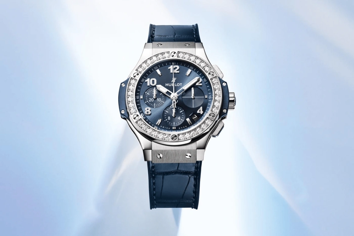 Hublot,Big Bang 41mm,41mm,Stainless Steel,Blue,Automatic,Chronograph,Date,Kylian Mbappé,341,341.SX.7170.LR.1204
