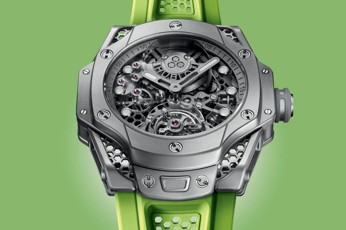 Hublot,Big Bang 44mm,44mm,Titanium,Grey,Skeleton,Automatic,Tourbillon,Sapphire,Crystal Glass,428,428.NX.0101.RX.SRA23