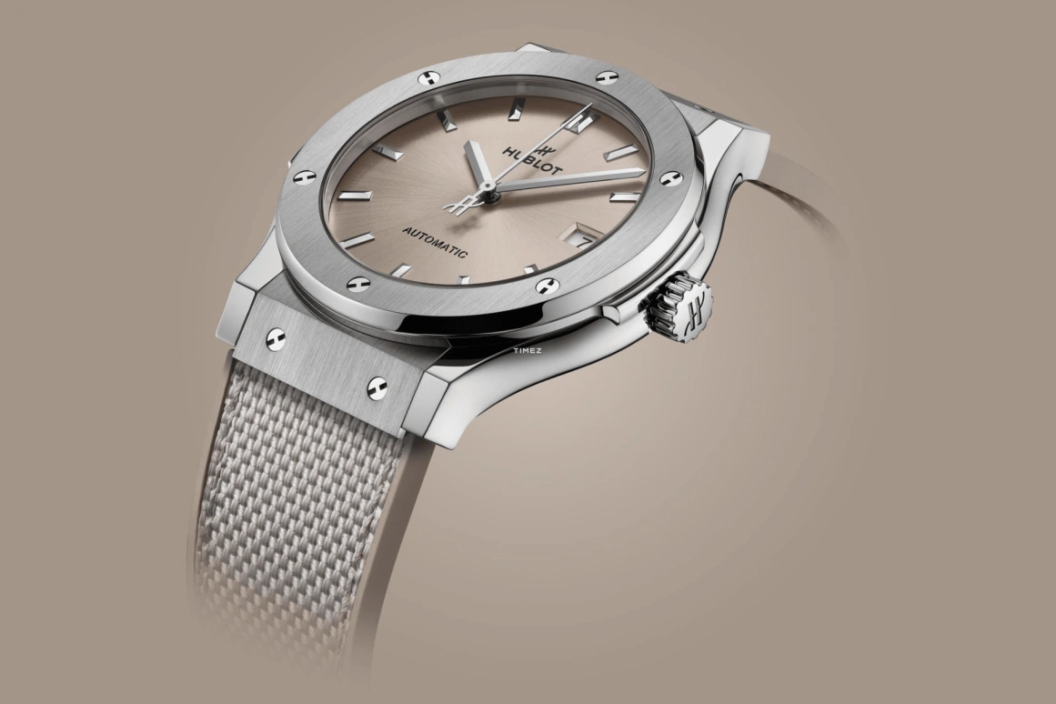 Hublot,Classic Fusion 45mm,45mm,Titanium,Taupe,Automatic,Day,42hours,511,511.NX.4610.NR.HEC25