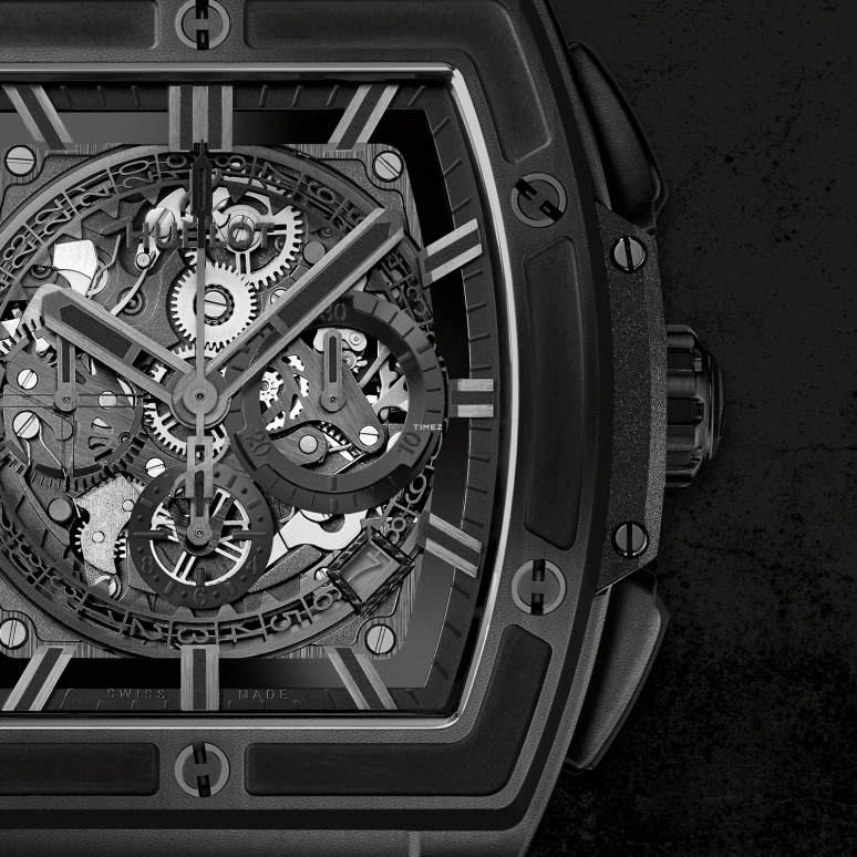 Hublot,Spirit of Big Bang 51x45mm,51x45mm,Ceramic,Titanium Gold,Luminous,Black,Automatic,50hours,In-house Caliber,601,601.CI.0110.RX