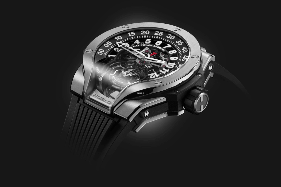 Hublot,MP 44mm,44mm,Titanium Gold,Black,Handwound,Power Reserve Indicator,Tourbillon,Retrograde,913,913.NX.1170.RX