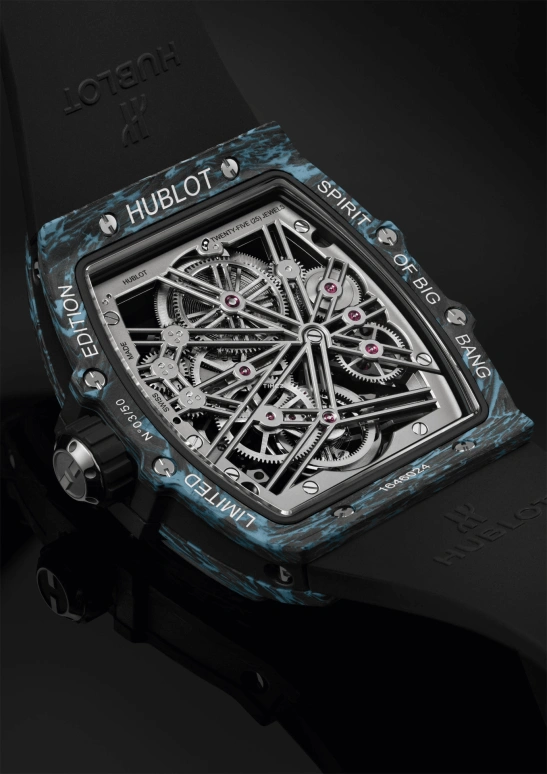 Hublot,Spirit of Big Bang 42mm,42mm,Carbon,Fiber Glass,Blue,Chronograph,Power Reserve Indicator,Tourbillon,645,645.QL.5117.RX