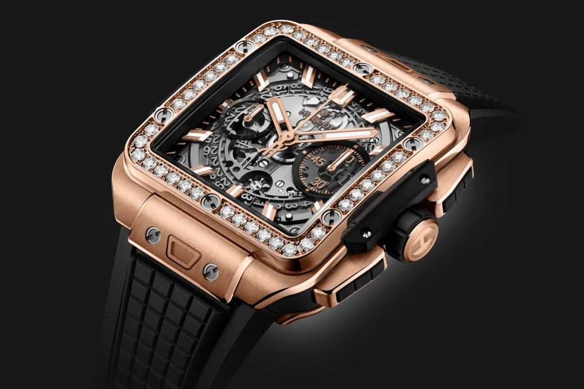 Hublot,Square Bang 42mm,42mm,KING GOLD,Skeleton,Chronograph,Day,Flyback,821,821.OX.0180.RX.1204