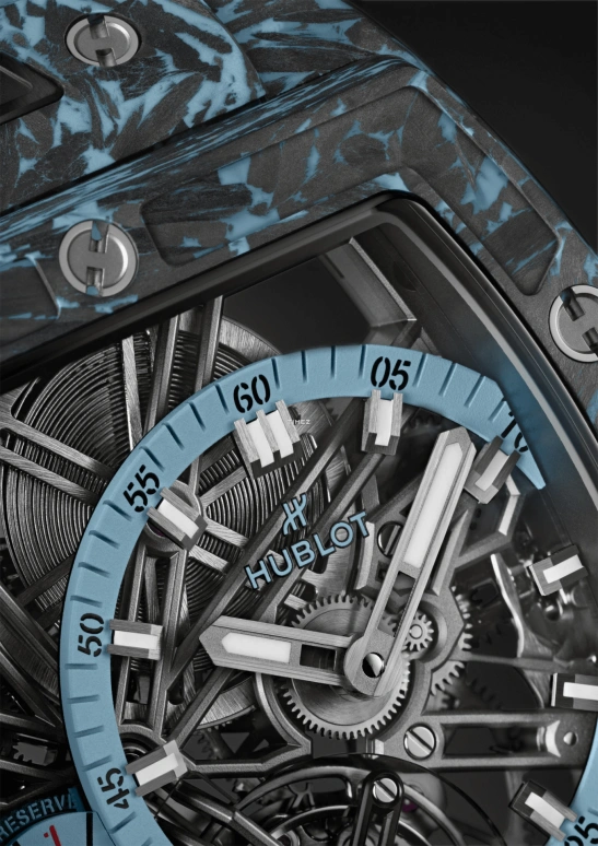 Hublot,Spirit of Big Bang 42mm,42mm,Carbon,Fiber Glass,Blue,Chronograph,Power Reserve Indicator,Tourbillon,645,645.QL.5117.RX