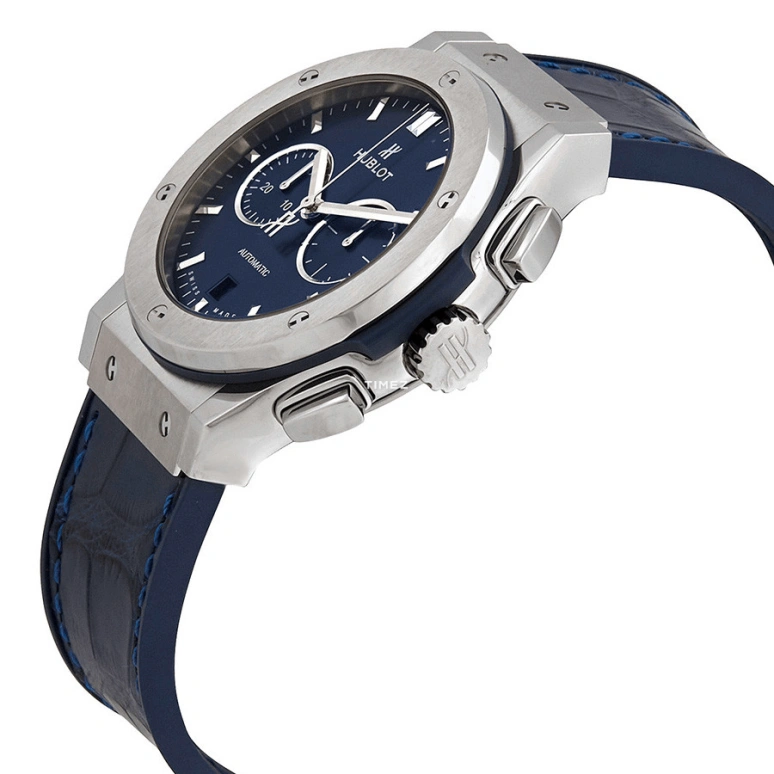 Hublot,Classic Fusion 42mm,42mm,Titanium Gold,Blue,Automatic,Chronograph,Day,541,541.NX.7170.LR