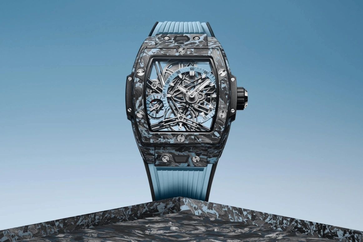 Hublot,Spirit of Big Bang 42mm,42mm,Carbon,Fiber Glass,Blue,Chronograph,Power Reserve Indicator,Tourbillon,645,645.QL.5117.RX