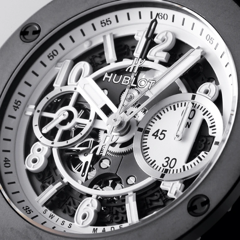 Hublot,Big Bang 45mm,45mm,Ceramic,White,Skeleton,Automatic,Chronograph,Day,Flyback,411,411.CI.2010.LR.JPN16