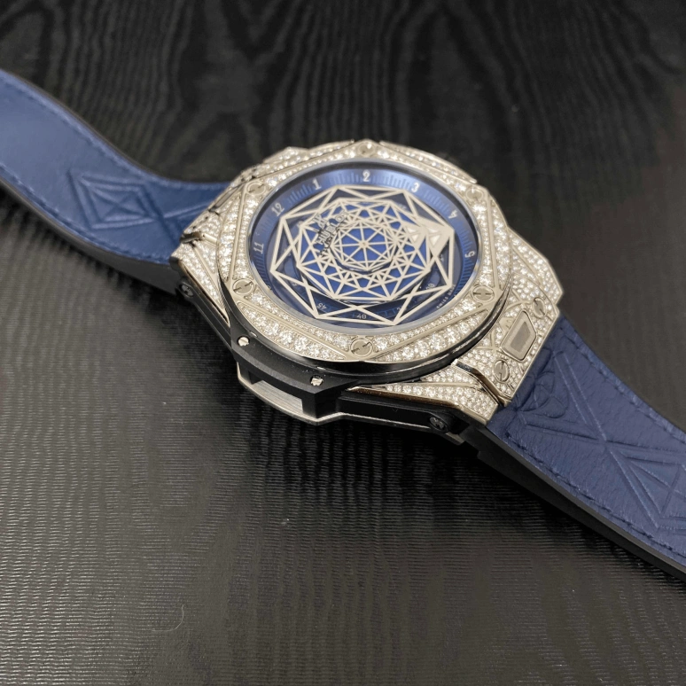Hublot,Big Bang 45mm,45mm,Titanium,Blue,Automatic,Sapphire,Titanium Gray,415,415.NX.7179.VR.1704.MXM18