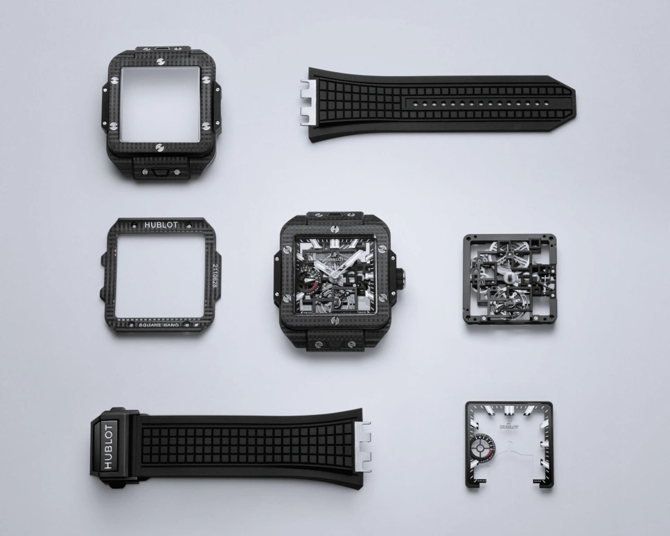 Hublot,Big Bang 42x42mm,42x42mm,Carbon,See-through,Automatic,Power Reserve Indicator,Tourbillon,805,805.QD.0170.RX