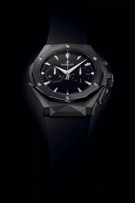 Hublot,Classic Fusion 41mm,41mm,Ceramic,Black,Automatic,Chronograph,Day,549,549.CI.1270.RX.ORL24