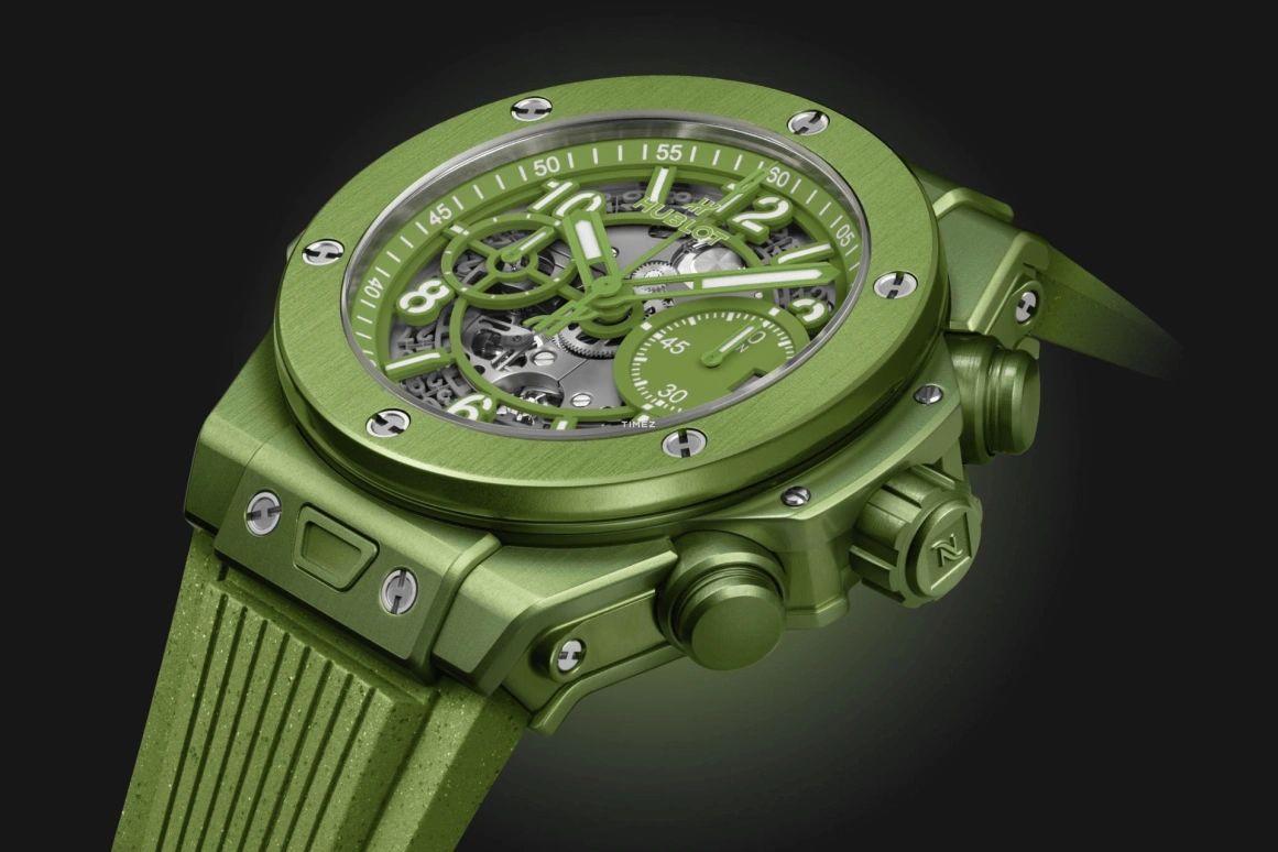 Hublot,Big Bang 42mm,42mm,Aluminum Oxide,Green,Automatic,Chronograph,72hours,441,441.UG.5220.RX.NES23