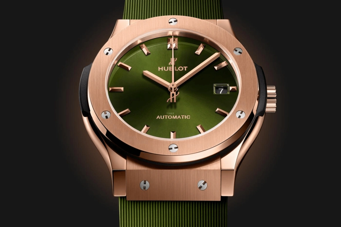 Hublot,Classic Fusion 45mm,45mm,KING GOLD,Green,Automatic,42hours,In-house Caliber,511,511.OX.8980.RX