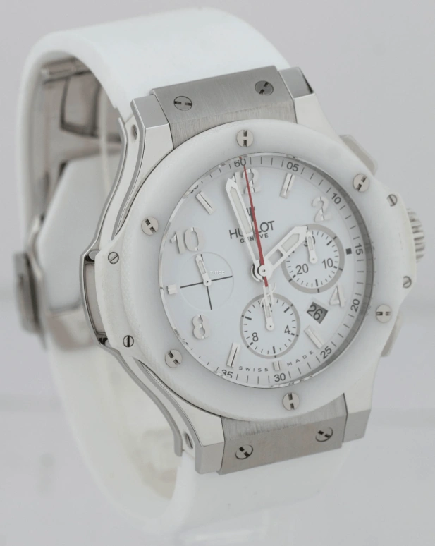 Hublot,Other 44mm,44mm,Stainless Steel,White,Automatic,Chronograph,Day,301,301.SE.230.RW