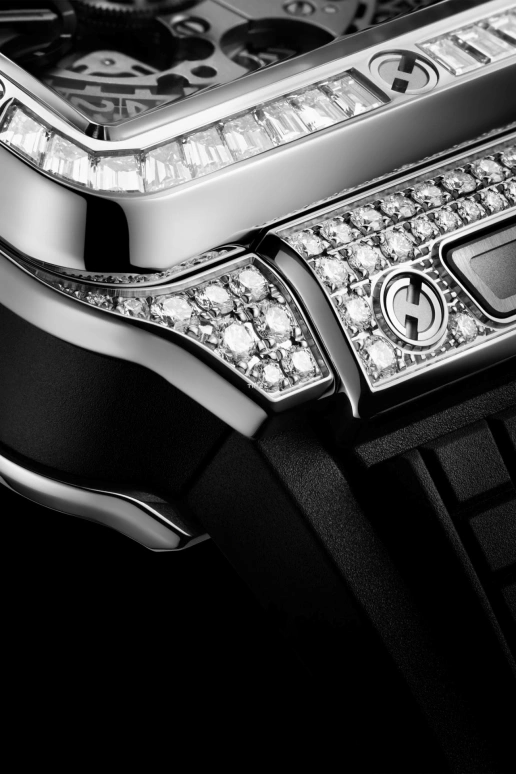 Hublot,Square Bang 42mm,42mm,Titanium,Skeleton,Chronograph,Day,Flyback,821,821.NX.0170.RX.0904