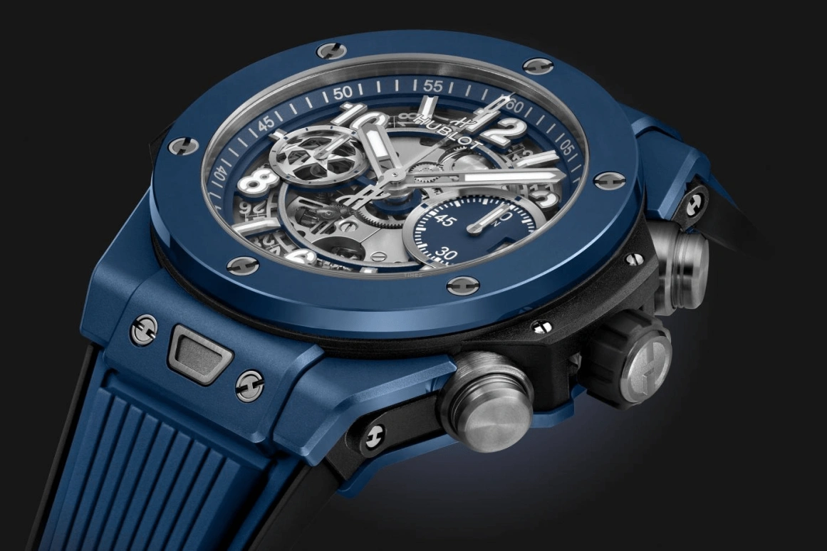 Hublot,Big Bang 42mm,42mm,Ceramic,Sapphire,Crystal Glass,Blue,Closed,441,441.EX.5129.RX.UCL22