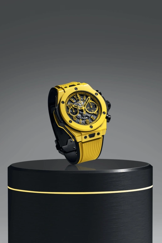 Hublot,Big Bang 44mm,44mm,Ceramic,Skeleton,Yellow,Automatic,Chronograph,Day,Column Wheel,421,421.CY.471Y.RX