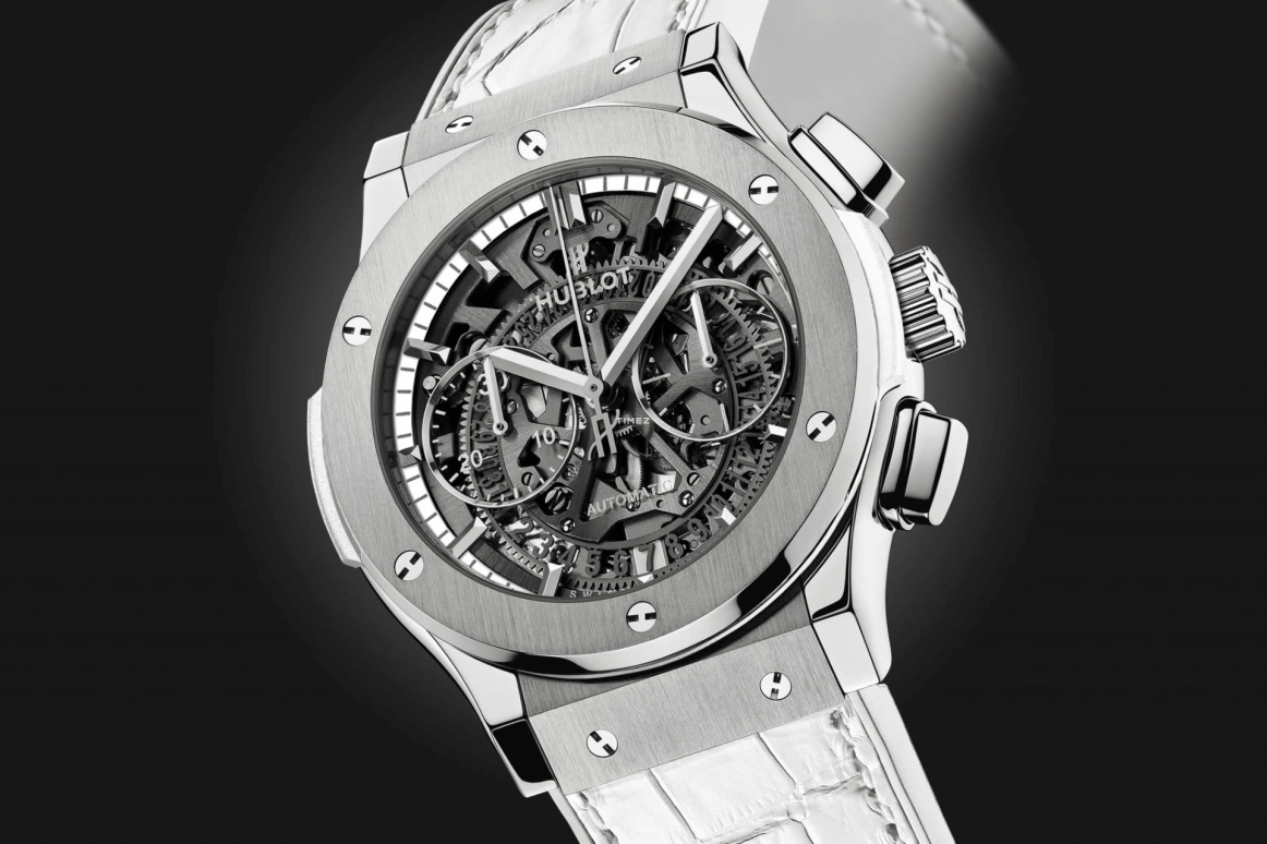 Hublot,Classic Fusion 45mm,45mm,Titanium,Grey,Automatic,Chronograph,Day,525,525.NE.0127.LR