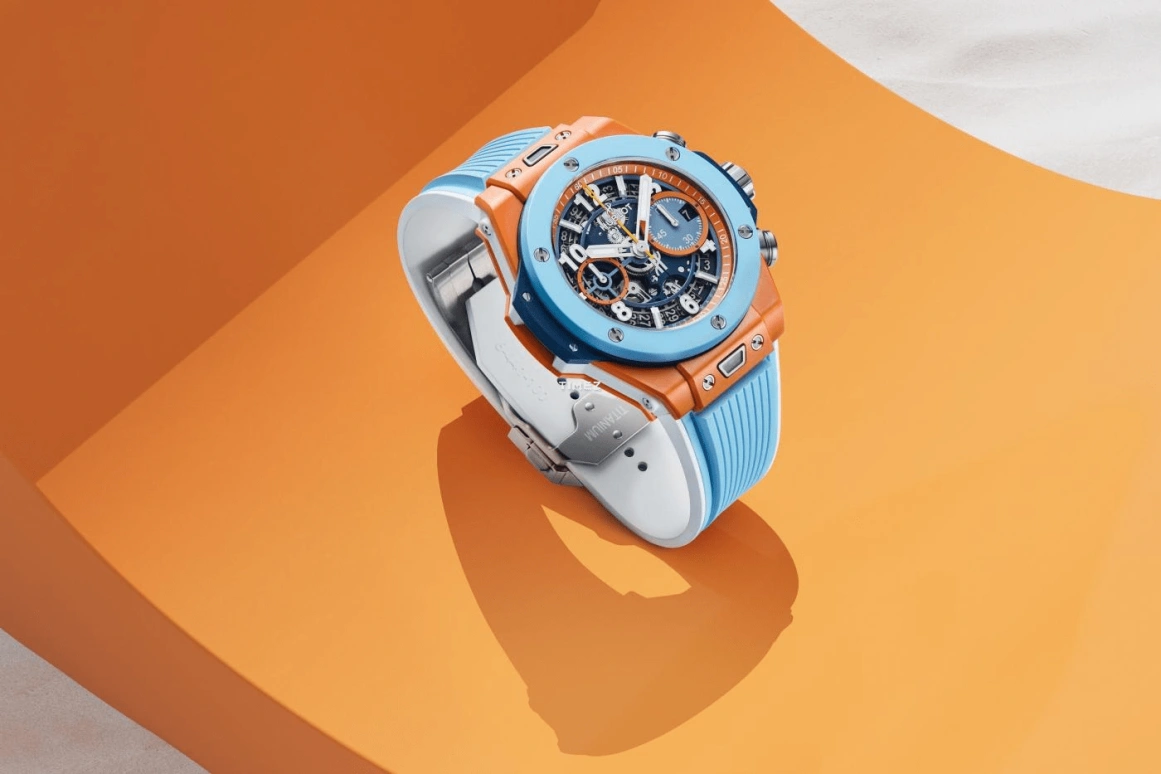 Hublot,Big Bang 42mm,42mm,Ceramic,Blue,Orange,Automatic,Chronograph,Day,Flyback,441,441.ES.5199.RX