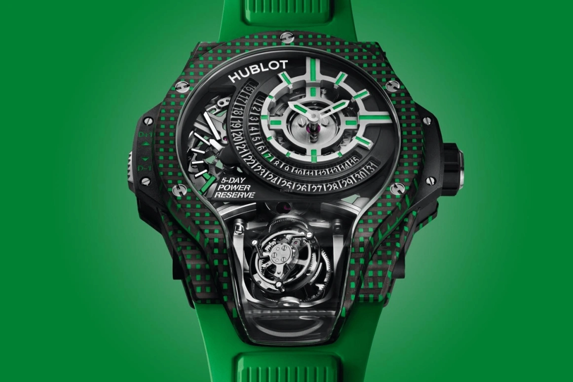 Hublot,MP 49mm,49mm,Carbon,White,Black,Green,120hours,In-house Caliber,Sapphire,909,909.QDG.1120.RX