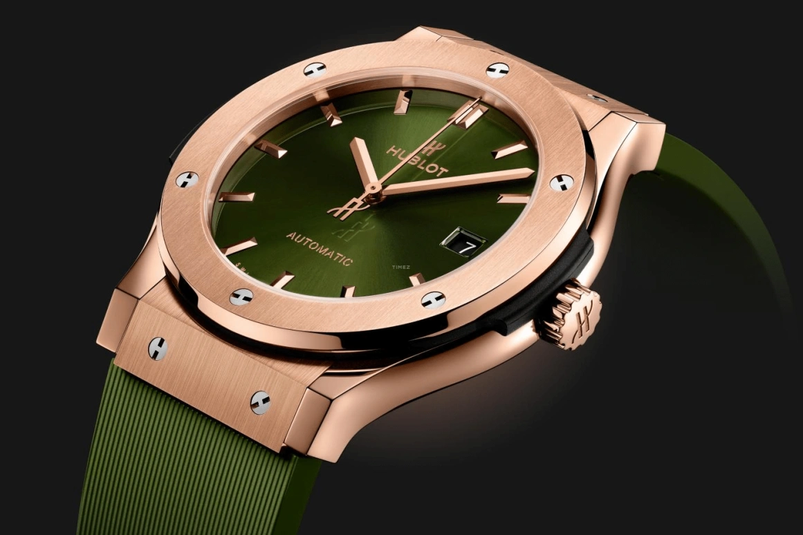 Hublot,Classic Fusion 45mm,45mm,KING GOLD,Green,Automatic,42hours,In-house Caliber,511,511.OX.8980.RX