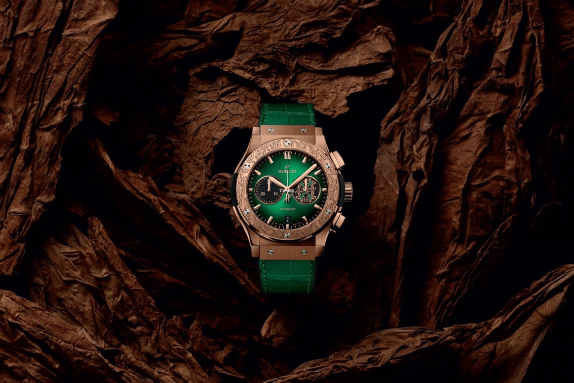 Hublot,Classic Fusion 42mm,42mm,KING GOLD,Green,Black,Automatic,Chronograph,Day,541,541.OX.8980.LR.OPX24