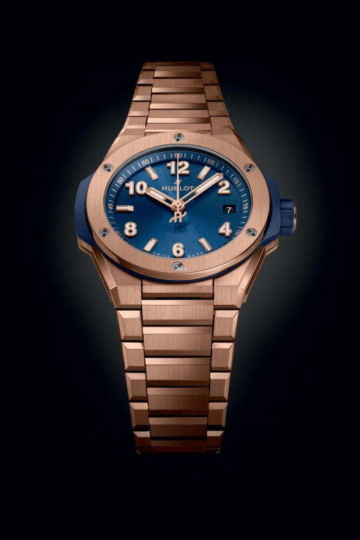 Hublot,Big Bang 38mm,38mm,KING GOLD,Blue,Automatic,Day,48hours,457,457.OX.7180.OX