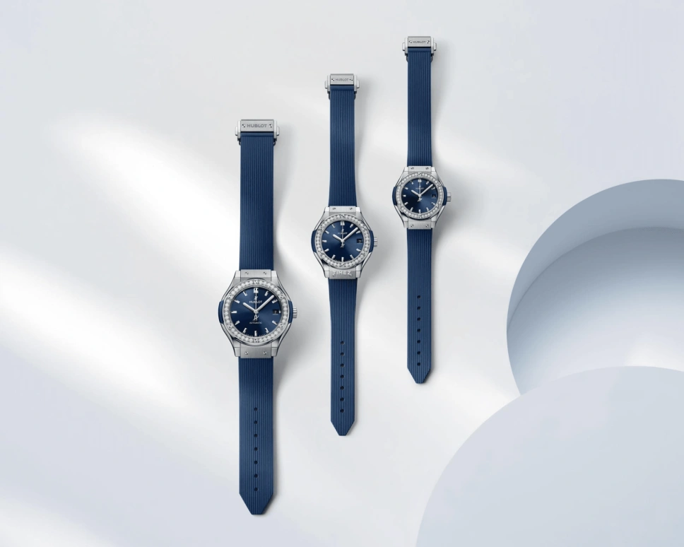 Hublot,Classic Fusion 29mm,29mm,Titanium Gold,Blue,Quartz,Day,In-house Caliber,591,591.NX.7170.RX.1204