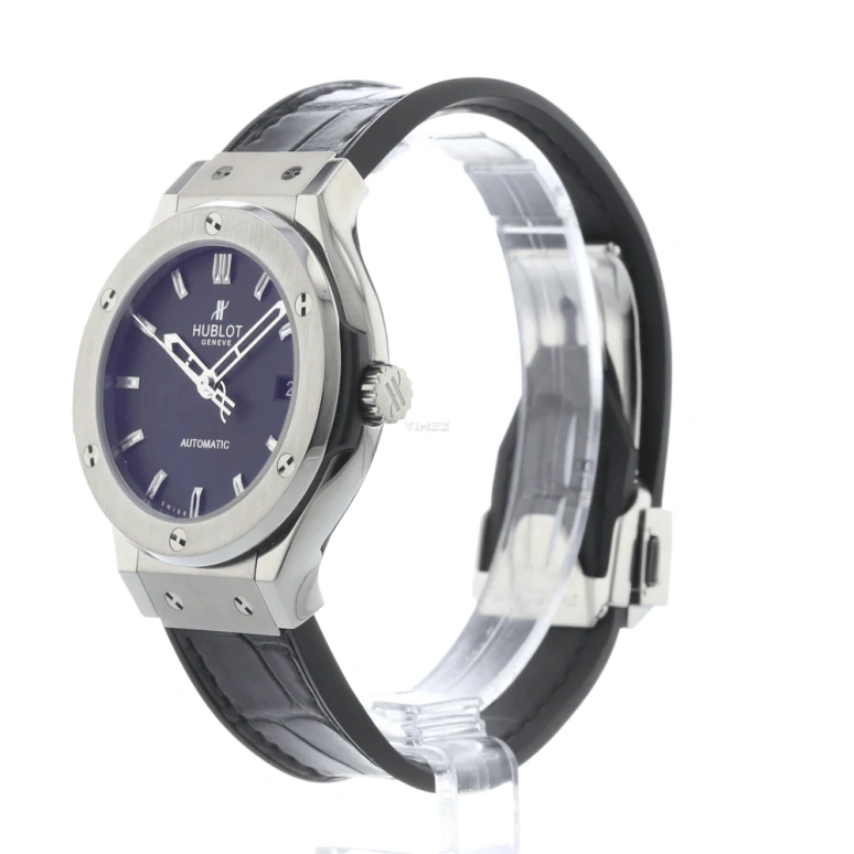 Hublot,Classic Fusion 38mm,38mm,Titanium,Black,Automatic,Day,42hours,565,565.NX.1170.LR