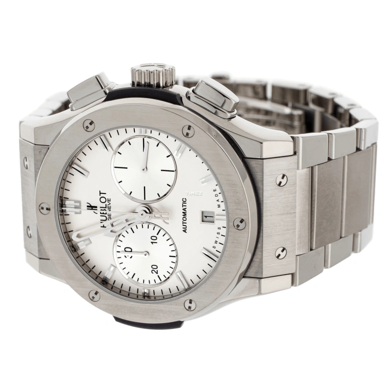Hublot,Classic Fusion 45mm,45mm,Titanium,White,Automatic,Chronograph,Day,520,520.NX.2610.NX