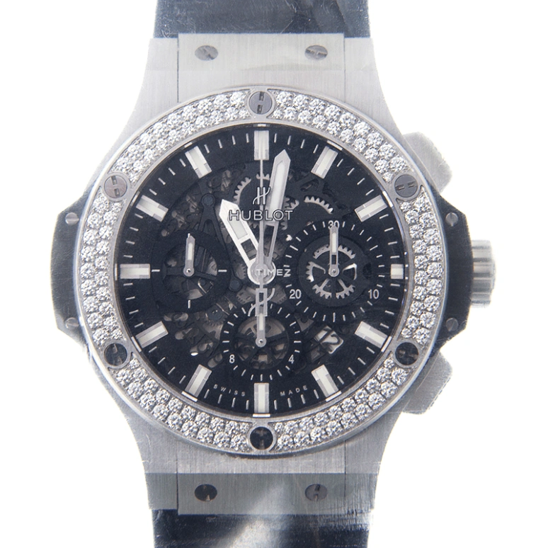Hublot,Big Bang 44mm,44mm,Stainless Steel,Black,Skeleton,Automatic,Chronograph,Day,311,311.SX.1170.GR.1104