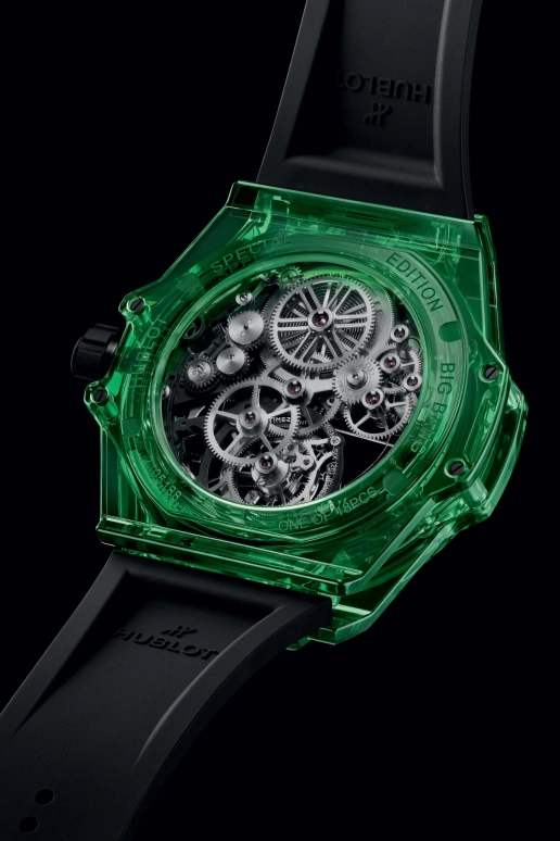 Hublot,Big Bang 44mm,44mm,Sapphire Aluminium oXide and rare Earth Mineral,Black,Transparent,Automatic,Tourbillon,72hours,429,429.JG.0110.RT