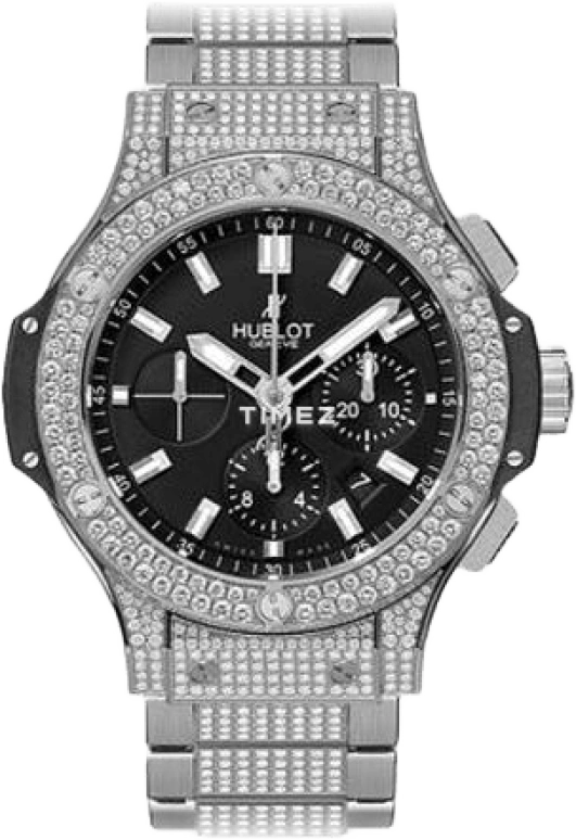 Hublot,Big Bang 44mm,44mm,Stainless Steel,Black,Sapphire,Crystal Glass,Setting,Diamonds,301,301.SX.1170.SX.2704