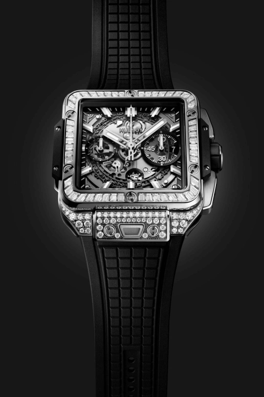 Hublot,Square Bang 42mm,42mm,Titanium,Skeleton,Chronograph,Day,Flyback,821,821.NX.0170.RX.0904