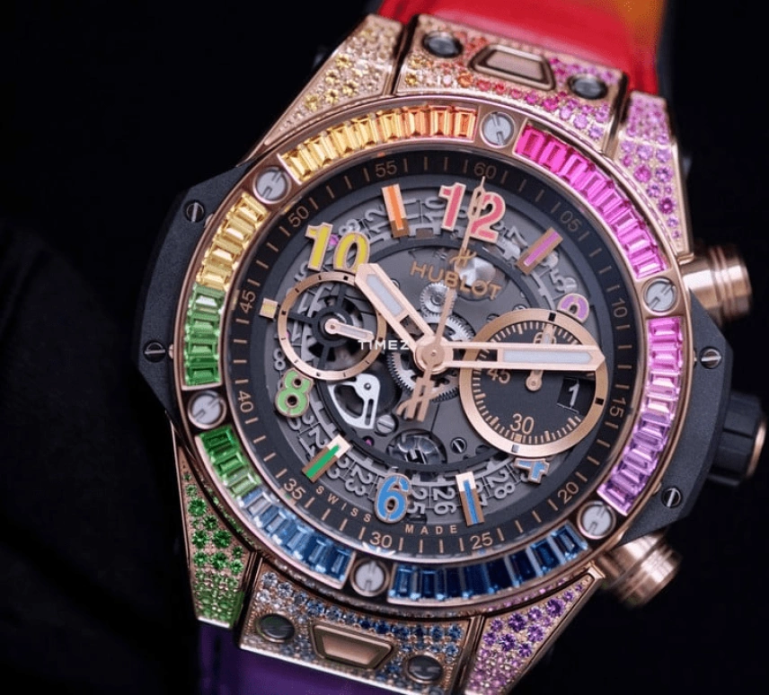 Hublot,Big Bang 44mm,44mm,KING GOLD,Skeleton,Black,Automatic,Chronograph,Flyback,Retrograde,421,421.OX.1118.LR.0999
