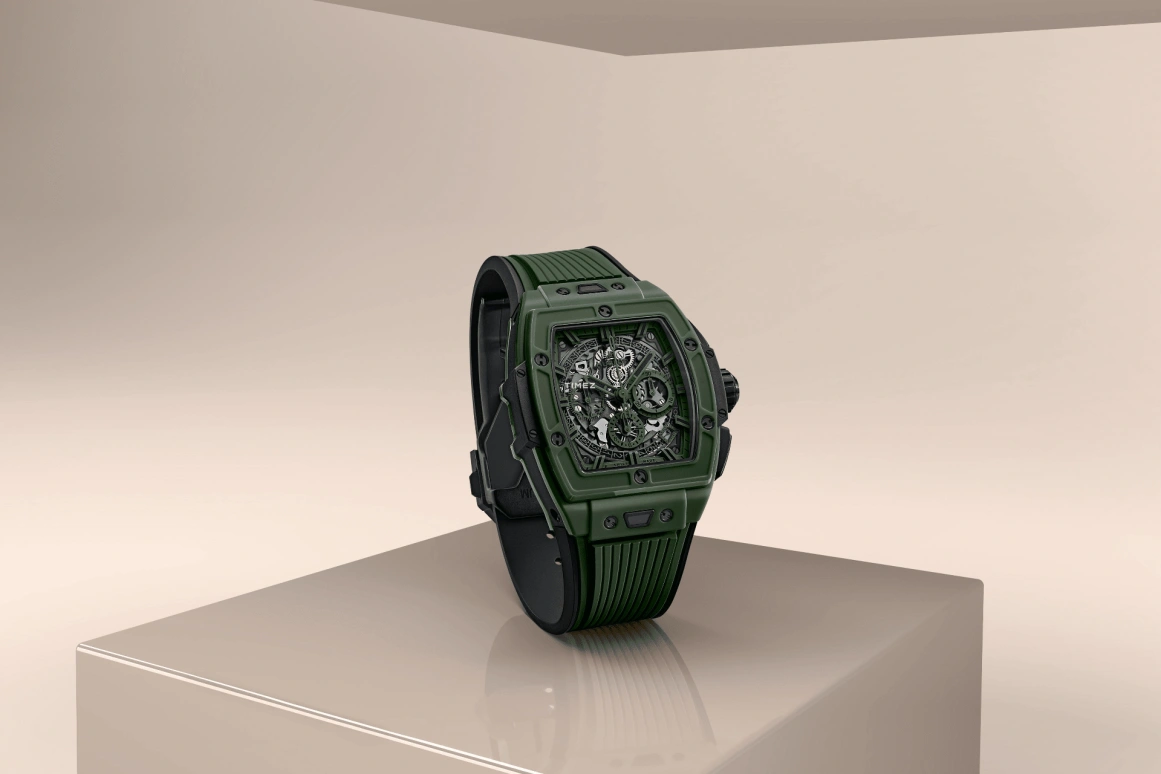 Hublot,Spirit of Big Bang 42mm,42mm,Ceramic,Green,Skeleton,Automatic,Chronograph,Day,642,642.GX.5210.RX