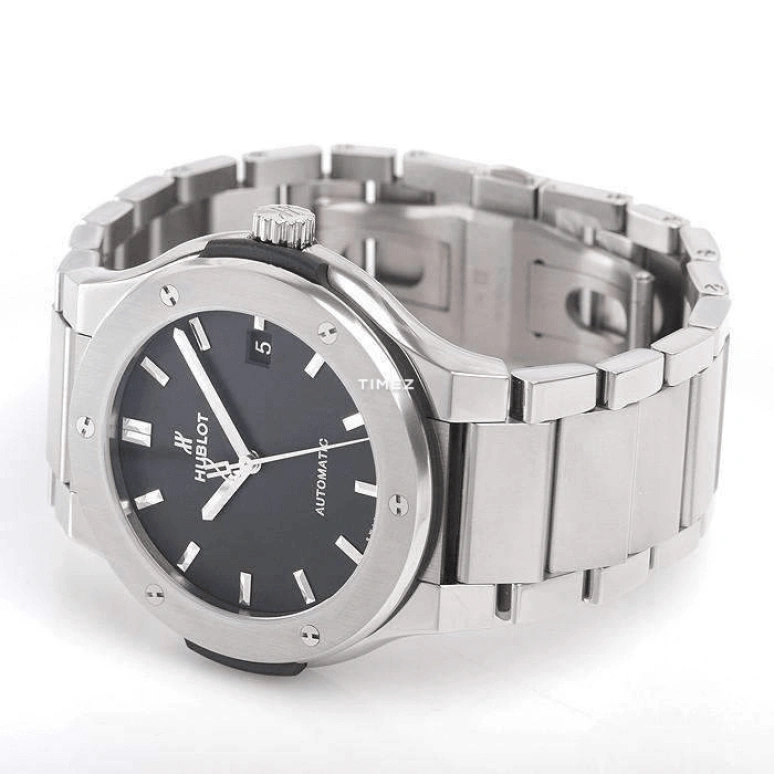 Hublot,Classic Fusion 42mm,42mm,Titanium,Black,Automatic,Day,42hours,542,542.NX.1170.NX