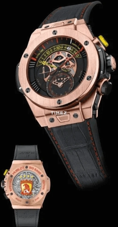 Hublot,Big Bang 45.50mm,45.50mm,Rose Gold,KING GOLD,Black,Automatic,Chronograph,In-house Caliber,413,413.OX.1138.LR.FCZ15