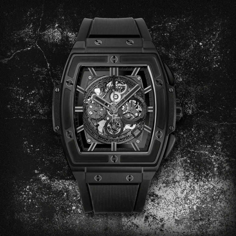 Hublot,Spirit of Big Bang 51x45mm,51x45mm,Ceramic,Titanium Gold,Luminous,Black,Automatic,50hours,In-house Caliber,601,601.CI.0110.RX