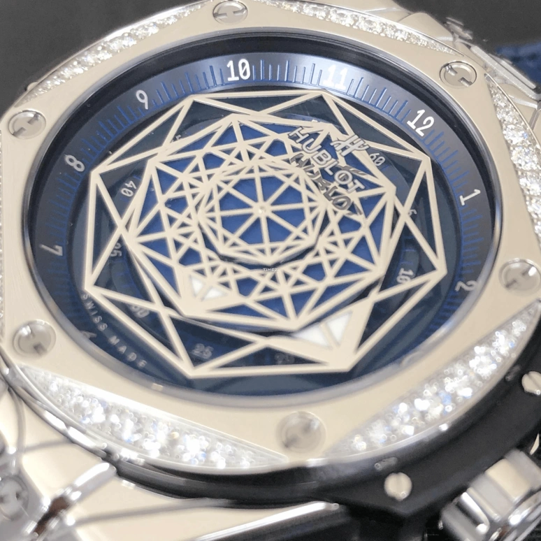 Hublot,Big Bang 39mm,39mm,Stainless Steel,Blue,Automatic,50hours,In-house Caliber,465,465.SS.7179.VR.1204.MXM19