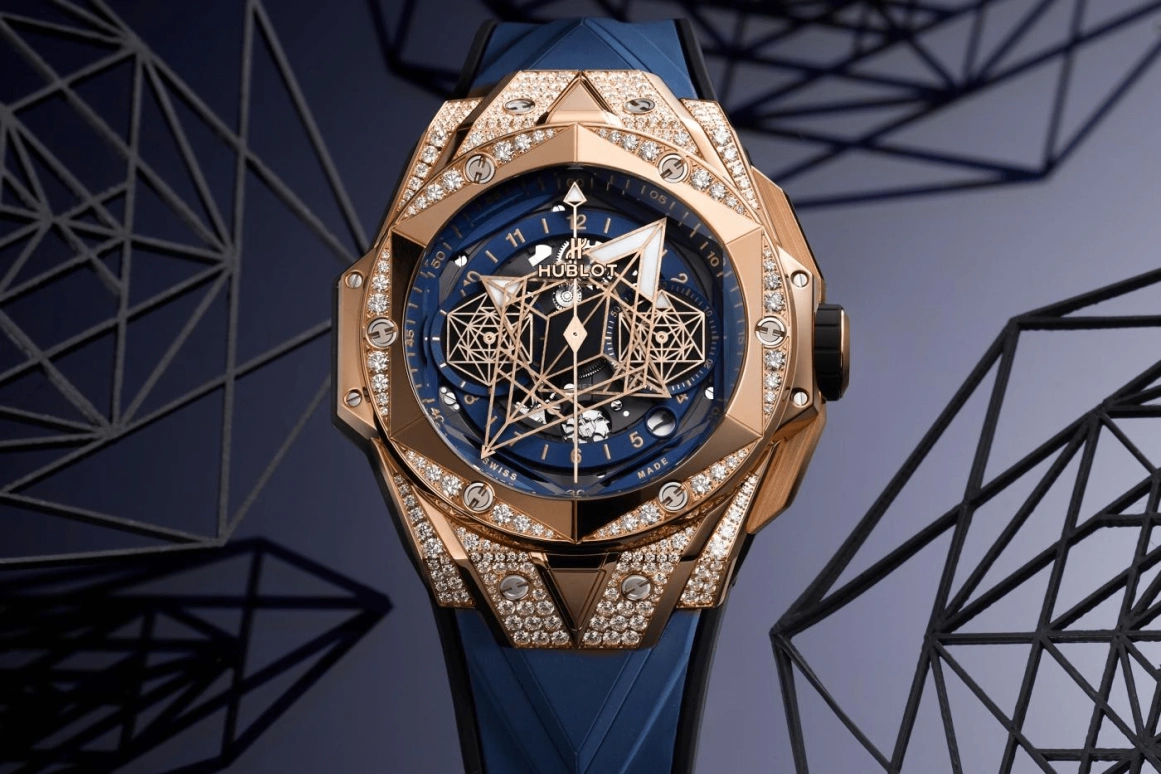 Hublot,Big Bang 45mm,45mm,KING GOLD,Blue,Grey,Automatic,Chronograph,Day,Flyback,418,418.OX.5108.RX.1604.MXM20