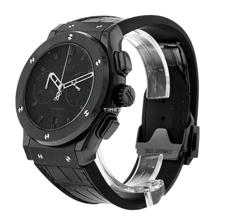 Hublot,Classic Fusion 45mm,45mm,Ceramic,Black,Automatic,Chronograph,Day,521,521.CM.1110.LR